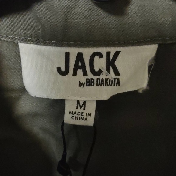 Jack by BB Dakota Ready For It Cotton Canvas Jacket Green Medium - Picture 7 of 10